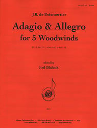 Adagio and Allegro for Five Woodwinds 2 Flutes, 2 Clarinets, Alto Sax Quintet cover